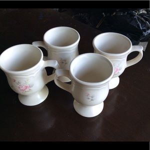 Pfaltzgraff Tea Rose Footed Mugs